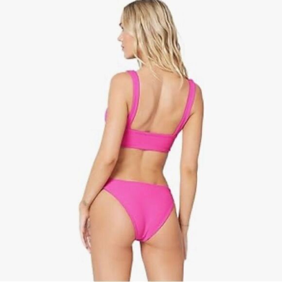 L space fisher bikini top bougainvillea medium new textured O ring - Picture 3 of 9